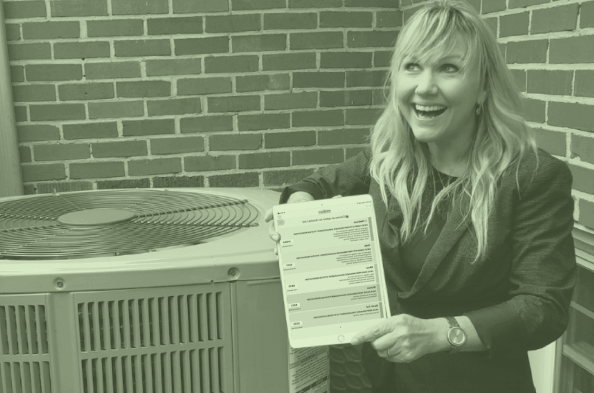 HVAC menu pricing systems