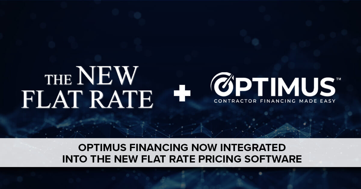 The New Flat Rate Introduces the OPTIMUS Financing Integration
