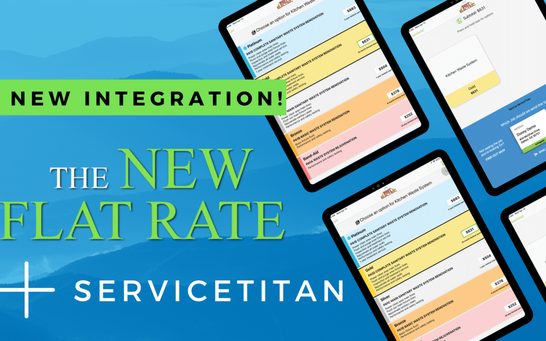 The New Flat Rate integrates with ServiceTitan to help technicians close tickets, boost sales