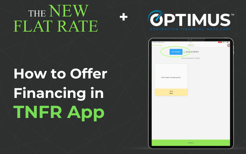 How to Offer Financing to Your Customers in The New Flat Rate App